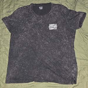 PINK Victoria's Secret Black Tee Halloween Ghouls Support Ghouls Size XXL